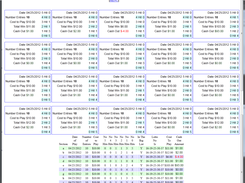 The What if Report, what if you played and how much you would of won.