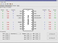 Viewing PIC pin to parallel port pin mappings
