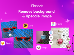 Remove background and boost resolution of images on your favorite design platforms: Figma, Sketch, Miro, Gimp