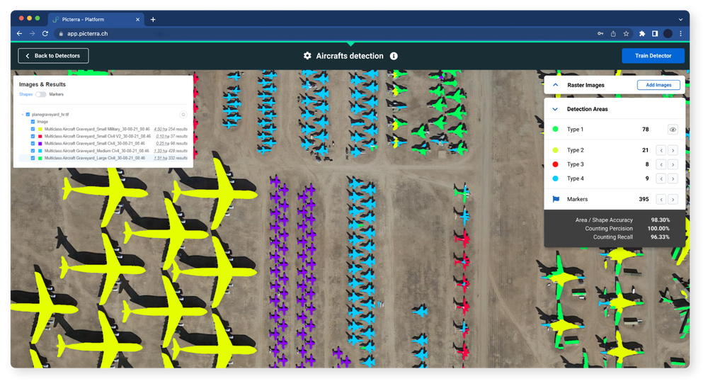 Aircraft multi-class detection