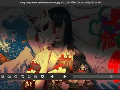 A hover navigation toolbar, appearing when the bottom toolbar is hidden or the application is in full-screen mode.