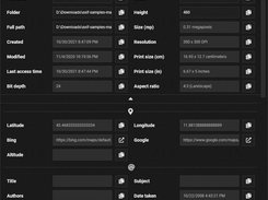 View EXIF data as you progress through images