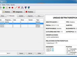Panel de estratigrafía