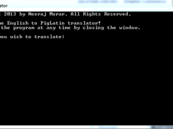 It's a command line interface (come on, what more do you want from me?!)
