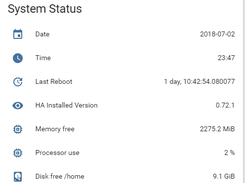 System status Sensors