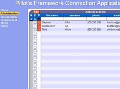 Address book sample application : list