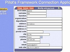 Address book sample application : form