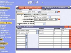 Commercial business management application : order form