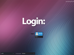 Login screen