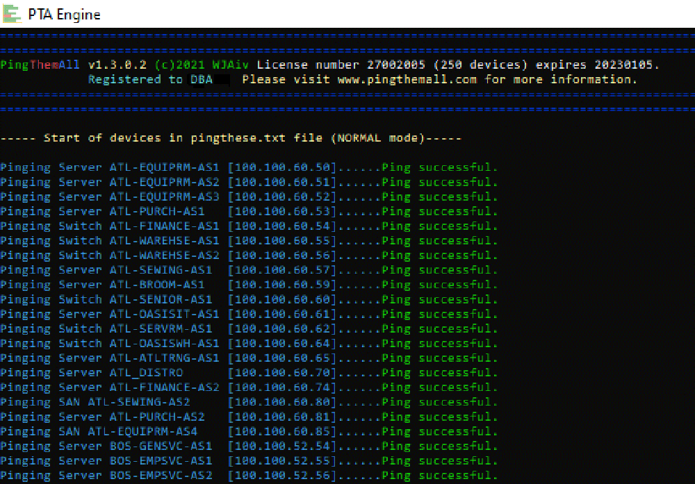 PingThemAll engine running.