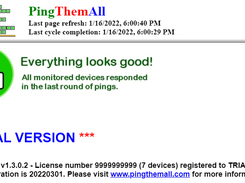 PingThemAll web-based results screen w/everything pinging successfully.