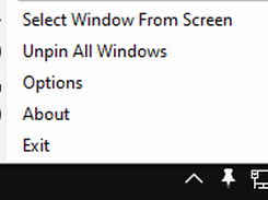 PinWin in system tray