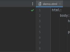 Sample HTML code (left) vs Corresponding STML code (right)