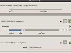 PulseAudio Volume control Input Tab