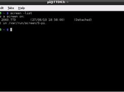 Type screen -list to see that TTD is running detached.