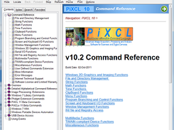 PiXCL Help Window explains the 800+ commands and operators