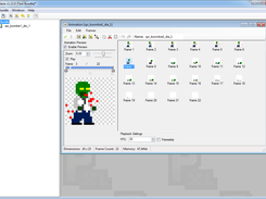 Main program MDI interface with an animation viewer opened