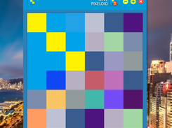 The Pixeloid Matrix for the text: Pixeloid Version 1.0