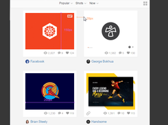 Sample Screnshot: Dribbble with PixelShank