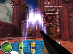 Shows the Fountain( particles acting under gravity )