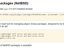 pkgsrc Screenshot 1