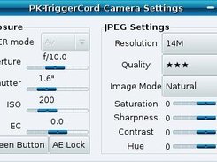 pkTriggerCord camera settings