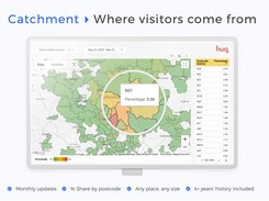 Catchment areas, or models, are the standard way to represent the dominant locations that visitors to a town, place or centre travel from. Explore the catchment areas for your towns and centres across local, out-of-town and tourist visitor groups.