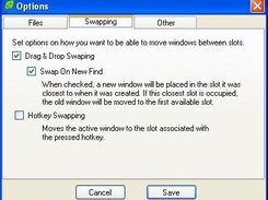 The options window