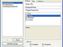 The configuration window