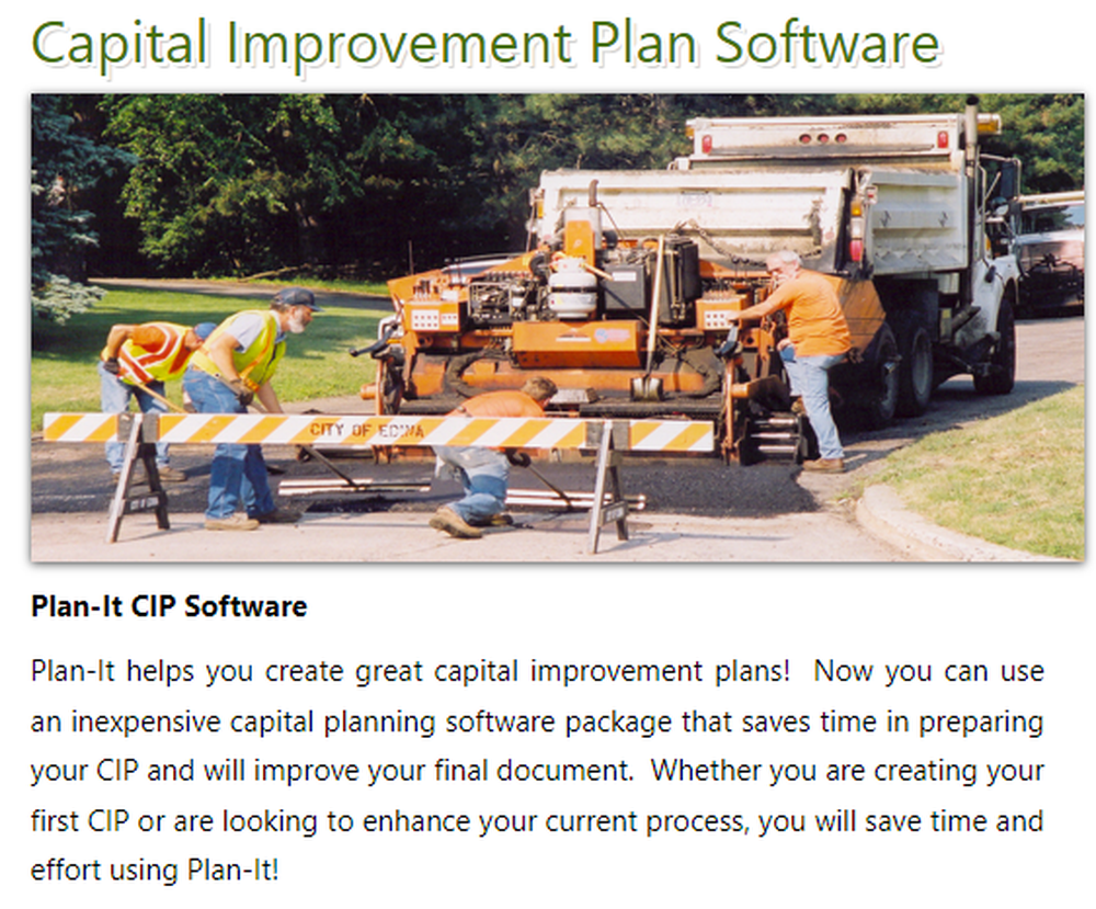 Plan-It CIP Software Screenshot 1