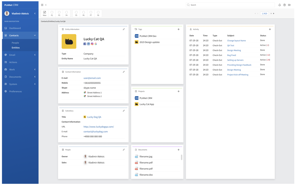 PLANet CRM Screenshot 1