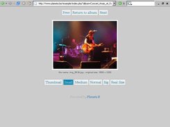 View of a pic with small size selected