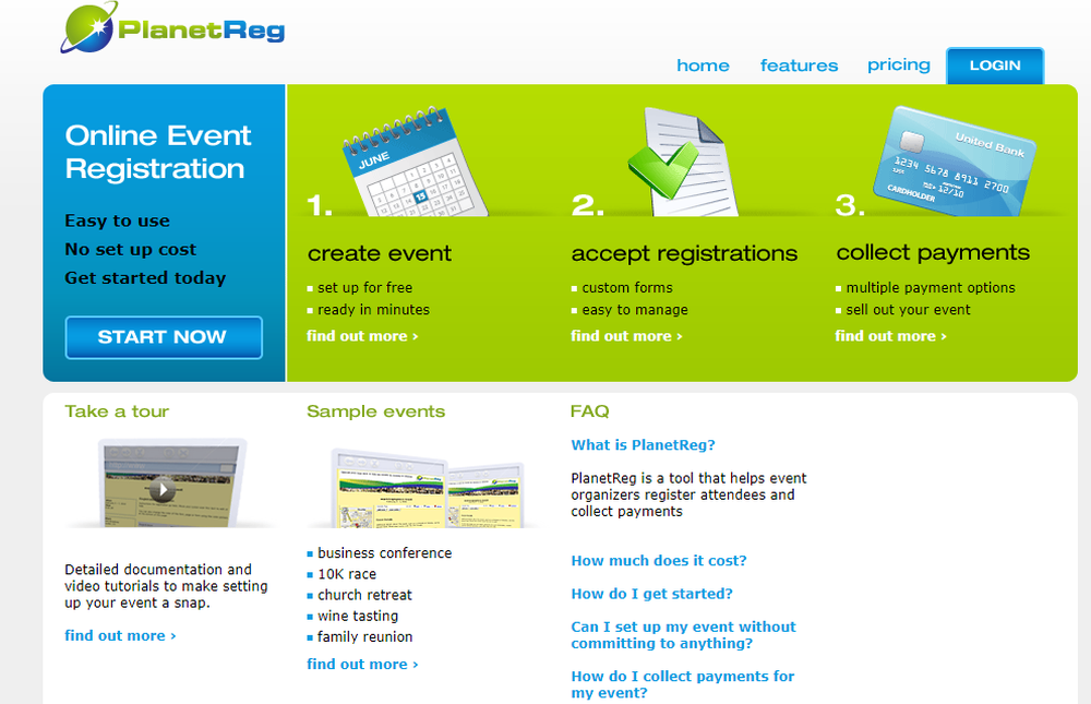 PlanetReg Event Registration Screenshot 1