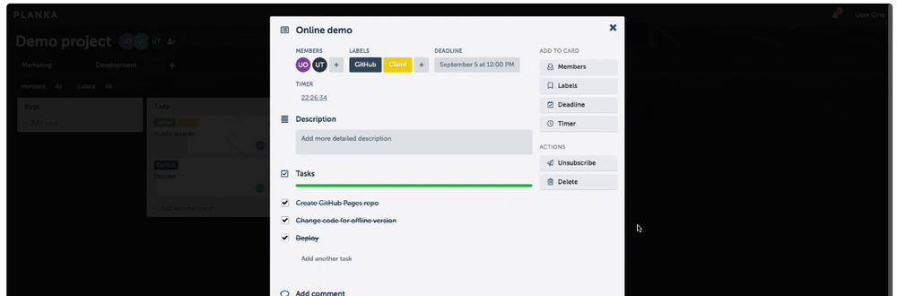 Planka Screenshot 1