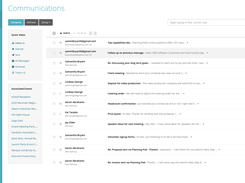 Email communications hub that connects with your existing emails