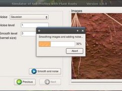 Second screen of the software