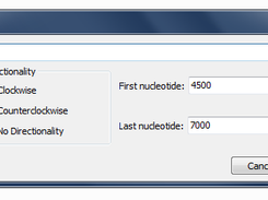 Dialog to configure Feature characteristics