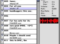 Instrument list with sample preview