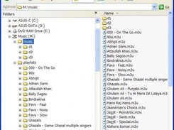 Mounted filesystem: /music -> contents of source folder