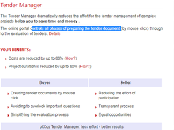 pliXos Tender Manager Screenshot 1