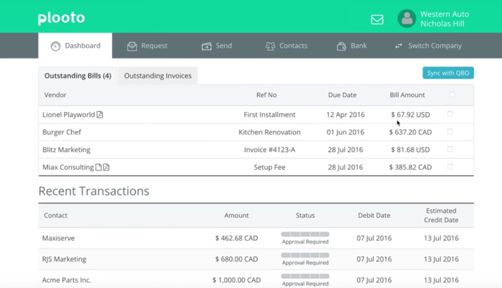 Plooto-Dashboard