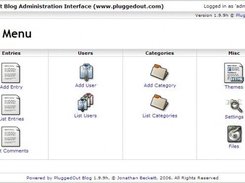 Blog - Administration Interface - Homepage