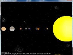 Scene of the solar system