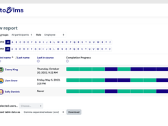 Effortlessly track learner completion and export data to share with stakeholders