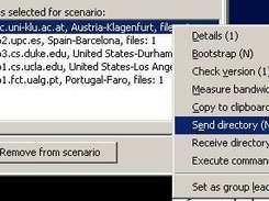 Sending directory contents to a node