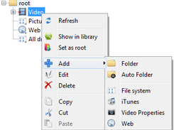 Different folders can be added