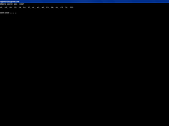 Shows the script calculating a group of prime numbers