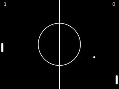 The ball in motion and the AI in position to block.