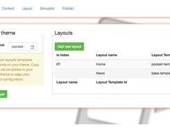 Manage layouts