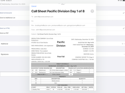 Pocket Call Sheet Screenshot 1